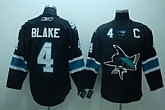 San Jose Sharks #4 Blake black Jerseys,baseball caps,new era cap wholesale,wholesale hats