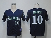 Seattle Mariners #10 Moore Dark Blue Cool Base Jerseys,baseball caps,new era cap wholesale,wholesale hats