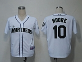 Seattle Mariners #10 Moore White Cool Base Jerseys,baseball caps,new era cap wholesale,wholesale hats