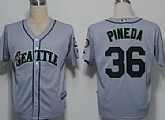 Seattle Mariners #36 Pineda Gray Jerseys,baseball caps,new era cap wholesale,wholesale hats