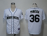 Seattle Mariners #36 Pineda White Cool Base Jerseys,baseball caps,new era cap wholesale,wholesale hats