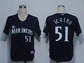 Seattle Mariners #51 Ichiro Blue Cool Base Jerseys,baseball caps,new era cap wholesale,wholesale hats