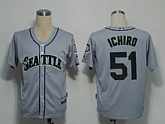 Seattle Mariners #51 Ichiro Grey Cool Base Jerseys,baseball caps,new era cap wholesale,wholesale hats