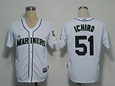 Seattle Mariners #51 Ichiro White Cool Base Jerseys,baseball caps,new era cap wholesale,wholesale hats