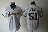 Seattle Mariners #51 Ichiro White Jerseys,baseball caps,new era cap wholesale,wholesale hats