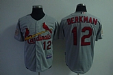 St Louis Cardinals #12 berkman gray Jerseys,baseball caps,new era cap wholesale,wholesale hats