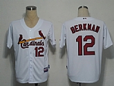 St.Louis Cardinals #12 Berkman White Jerseys,baseball caps,new era cap wholesale,wholesale hats
