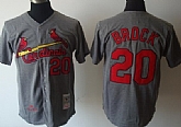 St.Louis Cardinals #20 Lou Brock Gray Wollens Throwback Jerseys,baseball caps,new era cap wholesale,wholesale hats
