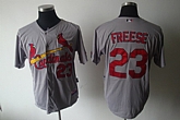 St.Louis Cardinals #23 Freese Grey Jerseys,baseball caps,new era cap wholesale,wholesale hats