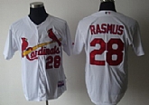 St.Louis Cardinals #28 Rasmus White Jerseys,baseball caps,new era cap wholesale,wholesale hats