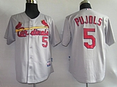 St.Louis Cardinals #5 Albert Pujols Grey Jerseys,baseball caps,new era cap wholesale,wholesale hats
