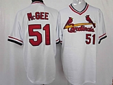 St.Louis Cardinals #51 McGee White Jerseys,baseball caps,new era cap wholesale,wholesale hats