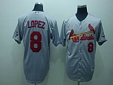 St.Louis Cardinals #8 Lopez grey Jerseys,baseball caps,new era cap wholesale,wholesale hats