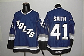 Tampa Bay Lightning #41 SMITH Blue Jerseys,baseball caps,new era cap wholesale,wholesale hats