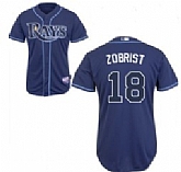 Tampa Bay Rays #18 Zobrist Navy Blue Jerseys,baseball caps,new era cap wholesale,wholesale hats