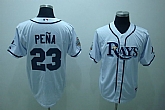 Tampa Bay Rays #23 Carlos Pena White Jerseys,baseball caps,new era cap wholesale,wholesale hats