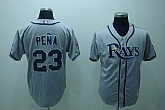 Tampa Bay Rays #23 Carlos Pena grey Jerseys,baseball caps,new era cap wholesale,wholesale hats