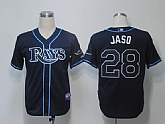 Tampa Bay Rays #28 Jaso Dark Blue Cool Base Jerseys,baseball caps,new era cap wholesale,wholesale hats