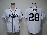 Tampa Bay Rays #28 Jaso White Cool Base Jerseys,baseball caps,new era cap wholesale,wholesale hats