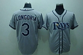 Tampa Bay Rays #3 Evan Longoria grey Jerseys,baseball caps,new era cap wholesale,wholesale hats