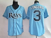 Tampa Bay Rays #3 Longoria light blue Jerseys,baseball caps,new era cap wholesale,wholesale hats