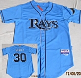 Tampa Bay Rays #30 Luke Scott Light Blue Jerseys,baseball caps,new era cap wholesale,wholesale hats