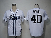 Tampa Bay Rays #40 Davis White Cool Base Jerseys,baseball caps,new era cap wholesale,wholesale hats