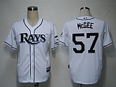 Tampa Bay Rays #57 Mcgee White Cool Base Jerseys,baseball caps,new era cap wholesale,wholesale hats