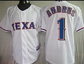 Texas Rangers #1 Andrus 2010 World Series White Jerseys,baseball caps,new era cap wholesale,wholesale hats