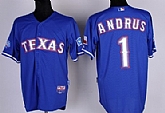 Texas Rangers #1 Elvis Andrus Blue 40TH Jerseys,baseball caps,new era cap wholesale,wholesale hats