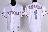 Texas Rangers #1 Elvis Andrus White 40TH Jerseys,baseball caps,new era cap wholesale,wholesale hats