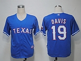 Texas Rangers #19 Davis Blue Cool Base Jerseys,baseball caps,new era cap wholesale,wholesale hats
