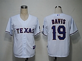 Texas Rangers #19 Davis white Cool Base Jerseys,baseball caps,new era cap wholesale,wholesale hats