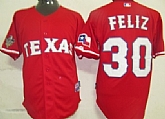 Texas Rangers #30 Feliz Red Jerseys,baseball caps,new era cap wholesale,wholesale hats