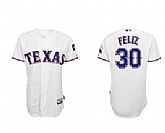 Texas Rangers #30 Feliz White Jerseys,baseball caps,new era cap wholesale,wholesale hats