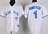 Toronto Blue Jays #1 Emilio Bonifacio 2012 White Jerseys,baseball caps,new era cap wholesale,wholesale hats