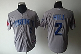 Toronto Blue Jays #2 Hill Grey Jerseys,baseball caps,new era cap wholesale,wholesale hats