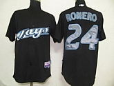 Toronto Blue Jays #24 Romero Black Jerseys,baseball caps,new era cap wholesale,wholesale hats