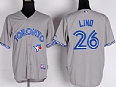Toronto Blue Jays #26 Adam Lind 2012 Gray Jerseys,baseball caps,new era cap wholesale,wholesale hats