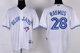Toronto Blue Jays #28 Colby Rasmus 2012 White Jerseys,baseball caps,new era cap wholesale,wholesale hats