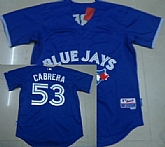 Toronto Blue Jays #53 Melky Cabrera 2012 Blue Jerseys,baseball caps,new era cap wholesale,wholesale hats