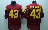 USC Trojans #43 Polamalu Red NCAA Jerseys,baseball caps,new era cap wholesale,wholesale hats