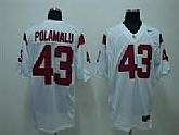 USC Trojans #43 Polamalu White NCAA Jerseys,baseball caps,new era cap wholesale,wholesale hats