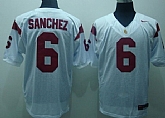 USC Trojans #6 Sanchez White NCAA Jerseys,baseball caps,new era cap wholesale,wholesale hats