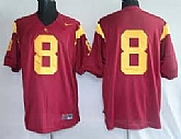 USC Trojans #8 Red NCAA Jerseys,baseball caps,new era cap wholesale,wholesale hats