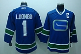 Vancouver Canucks #1 R.Luongo blue 3rd Jerseys,baseball caps,new era cap wholesale,wholesale hats