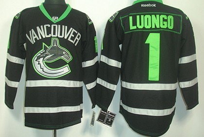 Vancouver Canucks #1 Roberto Luongo 2012 Black Ice Jerseys