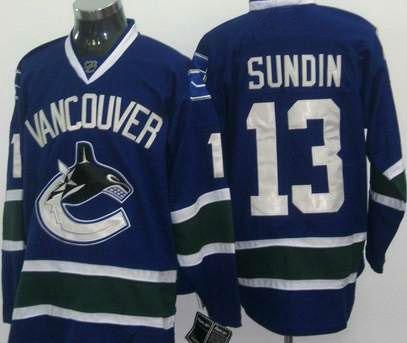 Vancouver Canucks #13 Sundin blue Jerseys