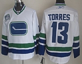 Vancouver Canucks #13 Torres White Third Jerseys,baseball caps,new era cap wholesale,wholesale hats