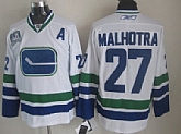 Vancouver Canucks #27 Malhotra White Third Jerseys,baseball caps,new era cap wholesale,wholesale hats